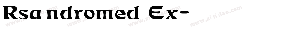 Rsandromed Ex字体转换
